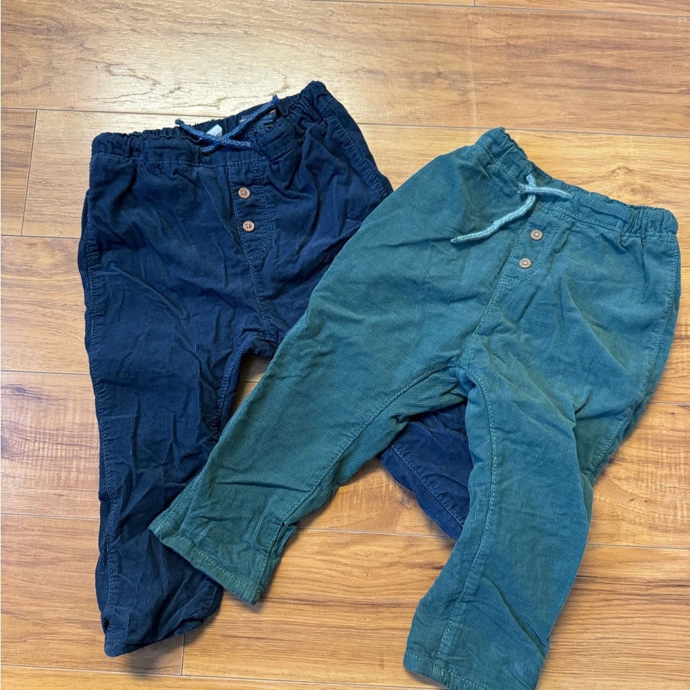 H&M Kids Corduroy Pants - Navy and Green